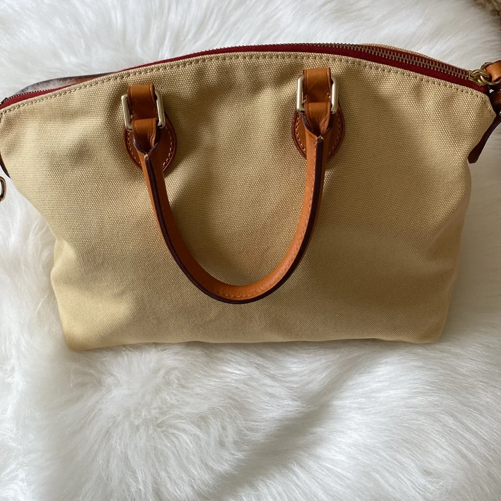 Dooney & Bourke Canvas & Leather Satchel - Picture 4 of 12